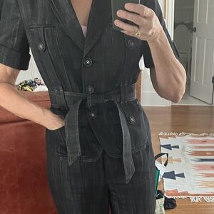 Nine West Black Denim Pantsuit